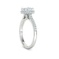 Anillo de Compromiso Halo y Corona con Incrustaciones