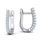 Aretes Huggies de oro 14k con Brillantes Incrustaciones