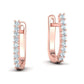 Aretes Huggies de oro 14k con Brillantes Incrustaciones