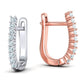 Aretes Huggies de oro 14k con Brillantes Incrustaciones