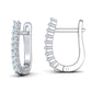 Aretes Huggies de oro 14k con Brillantes Incrustaciones