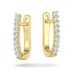 Aretes Huggies de oro 14k con Brillantes Incrustaciones