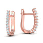 Aretes Huggies de oro 14k con Brillantes Incrustaciones