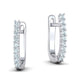 Aretes Huggies de oro 14k con Brillantes Incrustaciones