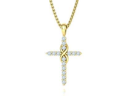 Dije de Cruz de Incrustaciones Resplandecientes
