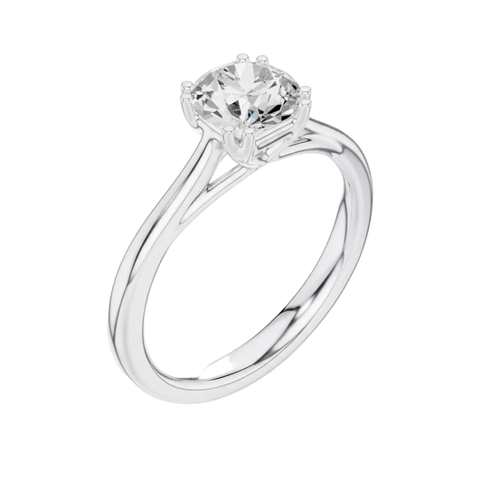 Anillo Solitario con Engaste de Garra Round 1ct