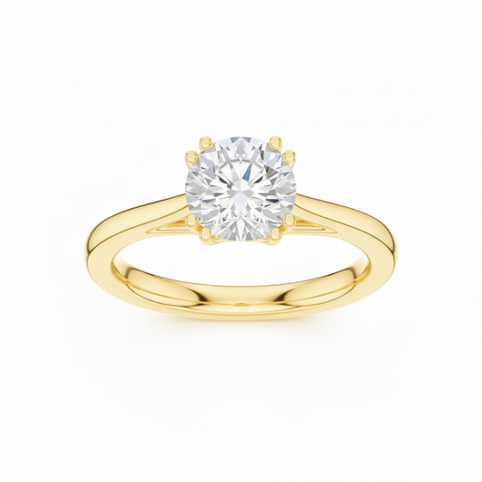 Anillo Solitario con Engaste de Garra Round 1ct