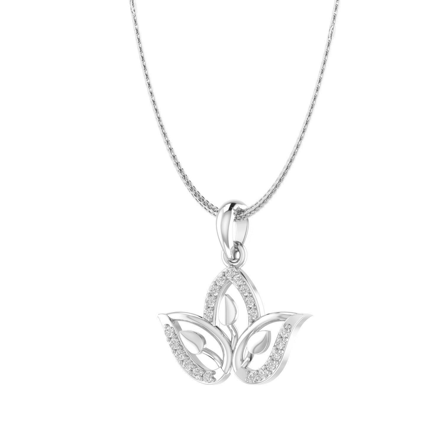 Collar Flor de Loto con Incrustaciones