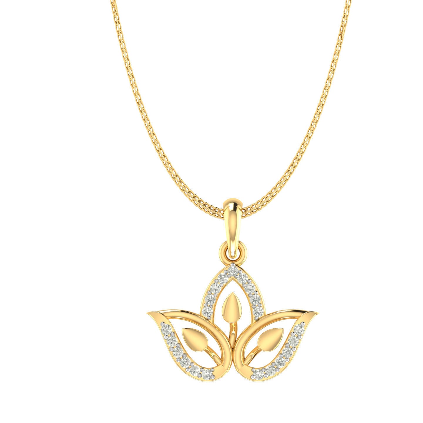 Collar Flor de Loto con Incrustaciones