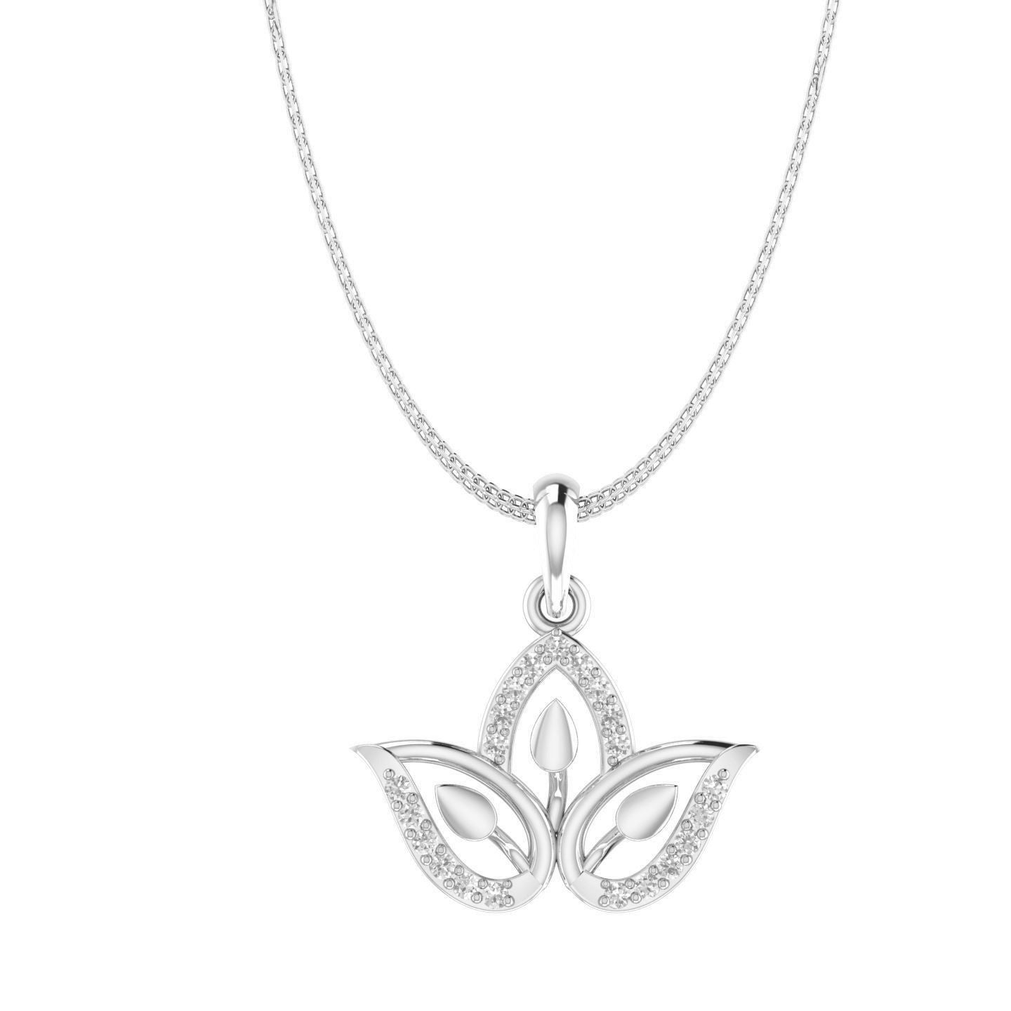 Collar Flor de Loto con Incrustaciones