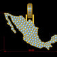 Dije de México Recubierto de Brillantes Incrustaciones.