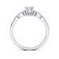 Anillo de Compromiso Milgrain de Oro 14k con Incrustaciones