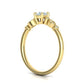 Anillo de Compromiso Milgrain de Oro 14k con Incrustaciones