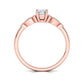 Anillo de Compromiso Milgrain de Oro 14k con Incrustaciones