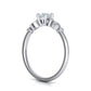 Anillo de Compromiso Milgrain de Oro 14k con Incrustaciones