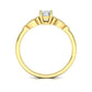Anillo de Compromiso Milgrain de Oro 14k con Incrustaciones