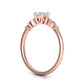 Anillo de Compromiso Milgrain de Oro 14k con Incrustaciones