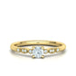 Anillo de Compromiso Milgrain de Oro 14k con Incrustaciones