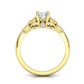 Anillo de compromiso Nautilus de Oro 14k con Deslumbrantes Incrustaciones