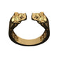 Anillo Doble Calavera de Oro Amarillo