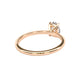 Anillo Solitario De Corte Oval Con Engaste De Cuatro Garras