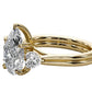 Anillo Gota Royal con Piedra Central Corte Pera