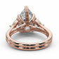 Anillo Gota Royal con Piedra Central Corte Pera