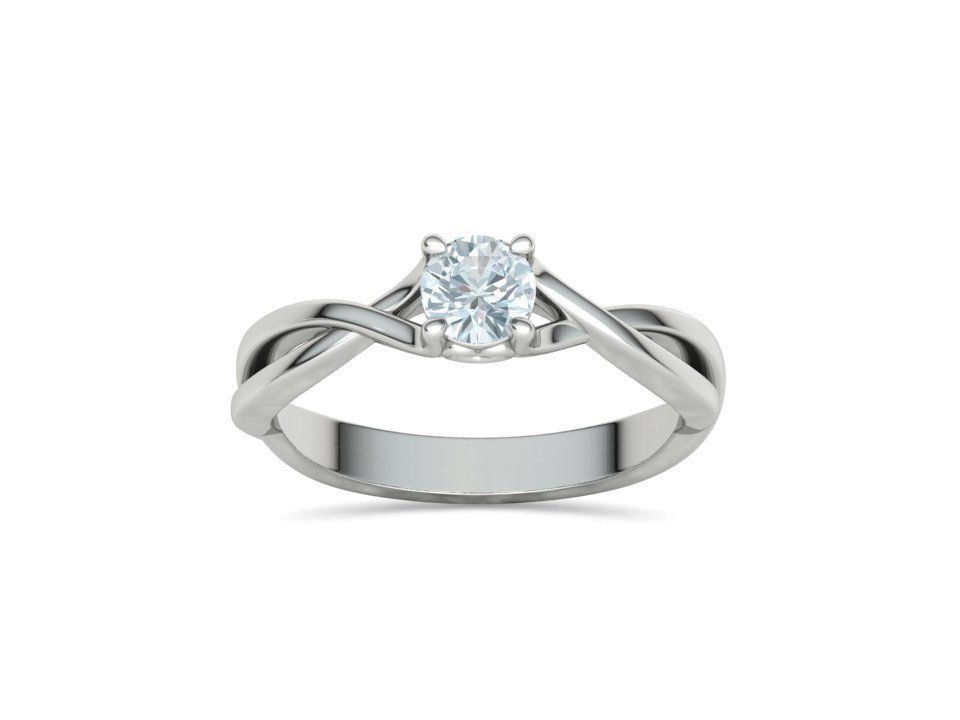 Anillo de Compromiso Solitario Entrelazado Penelope