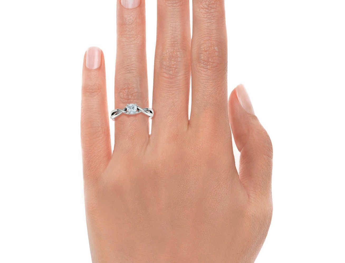 Anillo de Compromiso Solitario Entrelazado Penelope