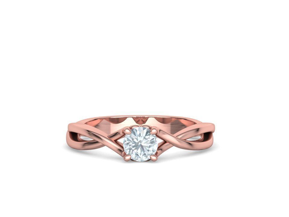Anillo de Compromiso Solitario Entrelazado Penelope