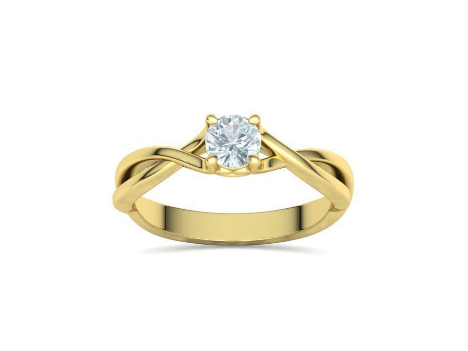 Anillo de Compromiso Solitario Entrelazado Penelope