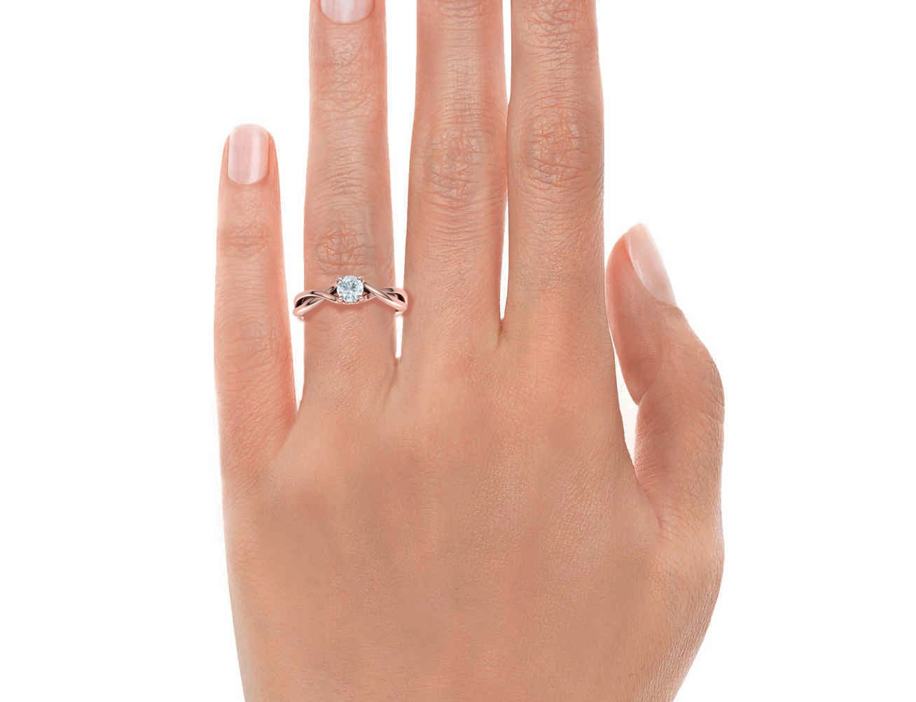 Anillo de Compromiso Solitario Entrelazado Penelope