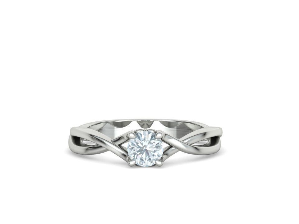 Anillo de Compromiso Solitario Entrelazado Penelope