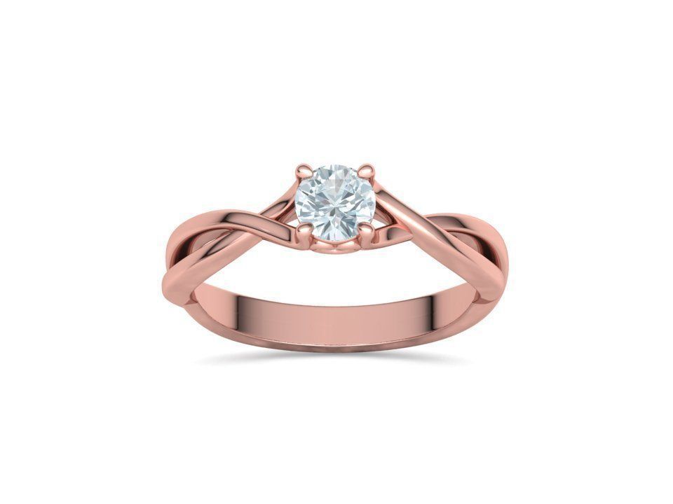 Anillo de Compromiso Solitario Entrelazado Penelope