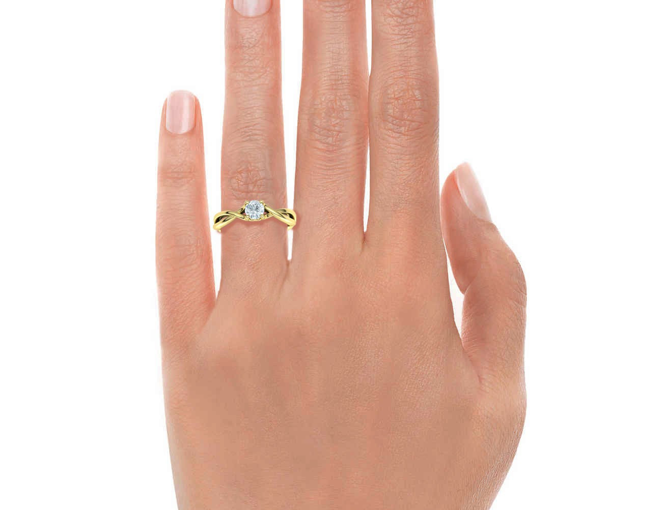 Anillo de Compromiso Solitario Entrelazado Penelope