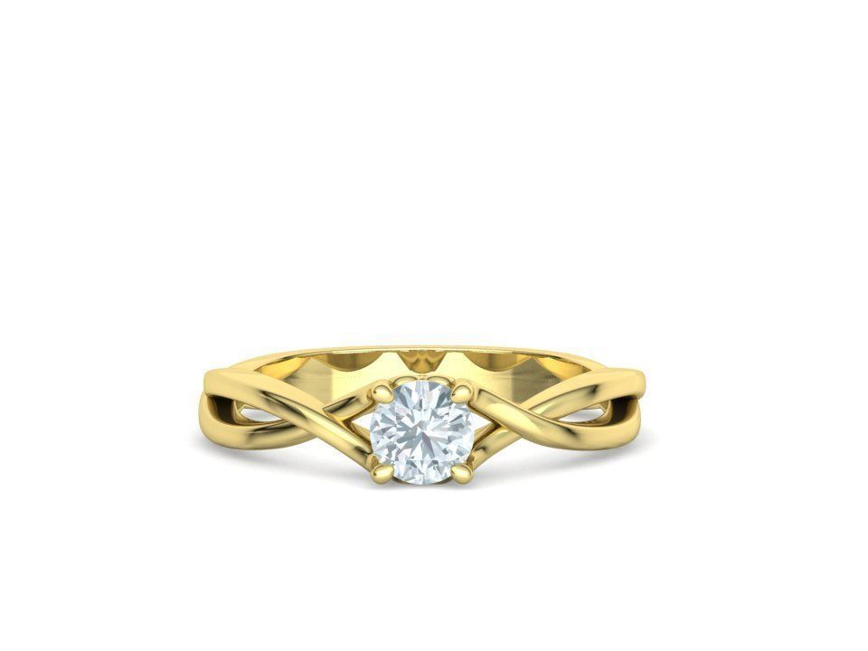 Anillo de Compromiso Solitario Entrelazado Penelope