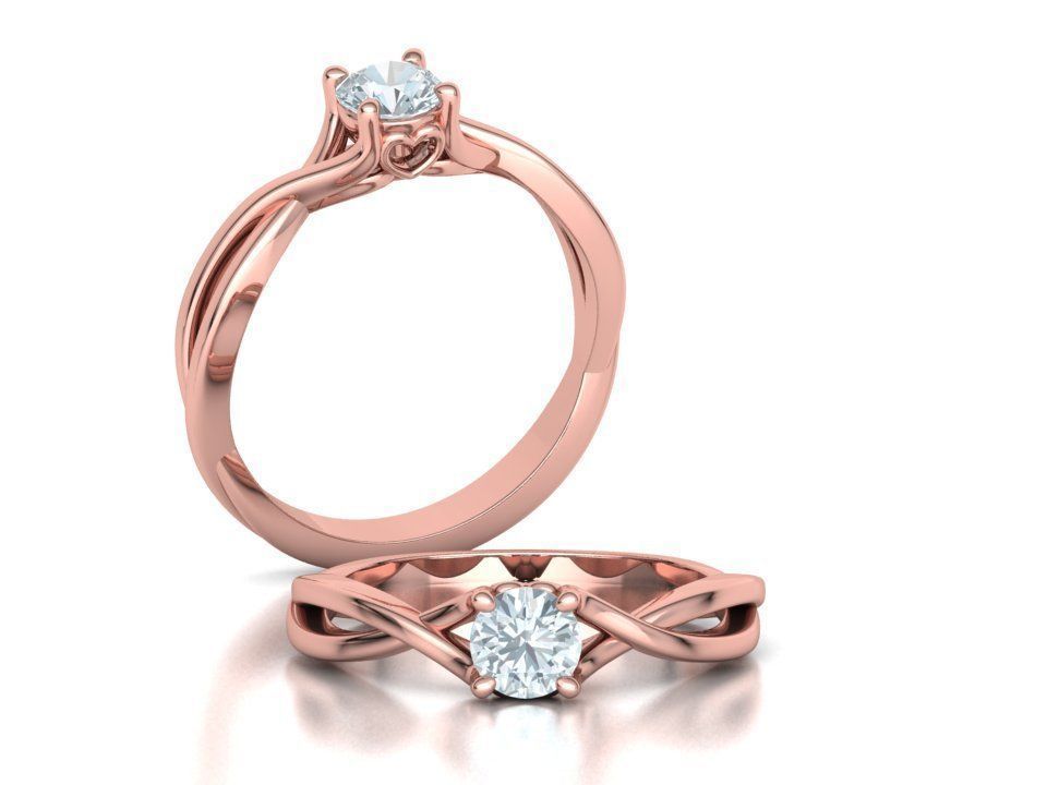 Anillo de Compromiso Solitario Entrelazado Penelope