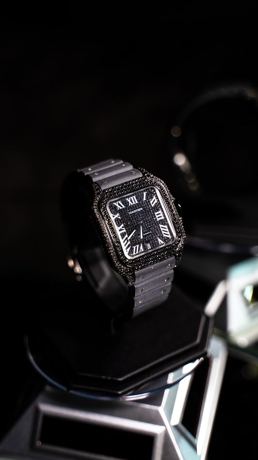 Reloj Cartier Santos Blacked Out – Diamantes Negros