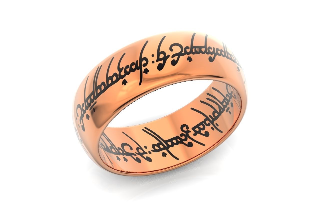 Anillo del Señor de los Anillos Corte Comfort