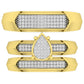 Trio de Argollas Matrimoniales Oro Amarillo con Solitario de Gota