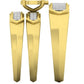 Trio de Argollas Matrimoniales Oro Amarillo con Solitario de Gota