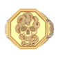 Anillo de Oro Amarillo con Forma de Calavera