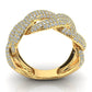 Anillo Big Fancy Men de Oro Amarillo con 428 Incrustaciones