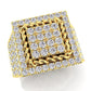 Anillo Big Fancy Man Ring de Oro Amarillo con Brillantes Incrustaciones