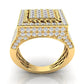 Anillo Big Fancy Man Ring de Oro Amarillo con Brillantes Incrustaciones