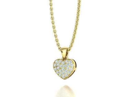 Dije Corazon Personalizada con Brillantes Incrustaciones