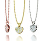Dije Corazon Personalizada con Brillantes Incrustaciones
