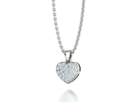 Dije Corazon Personalizada con Brillantes Incrustaciones