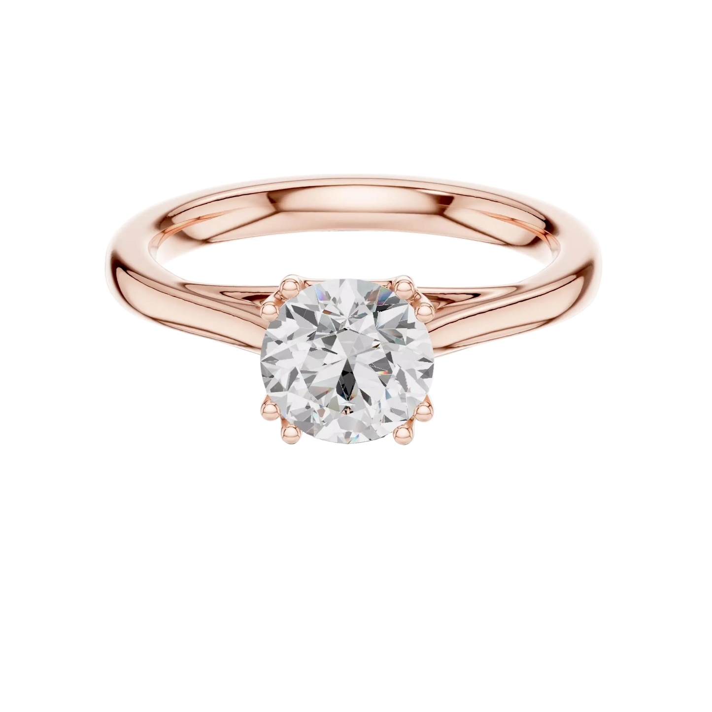 Anillo Solitario con Engaste de Garra Round 1ct