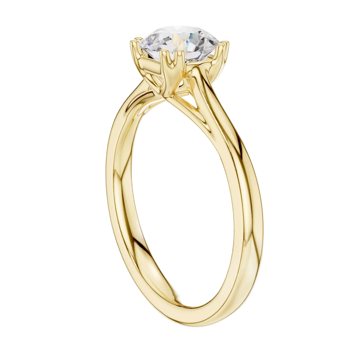 Anillo Solitario con Engaste de Garra Round 1ct